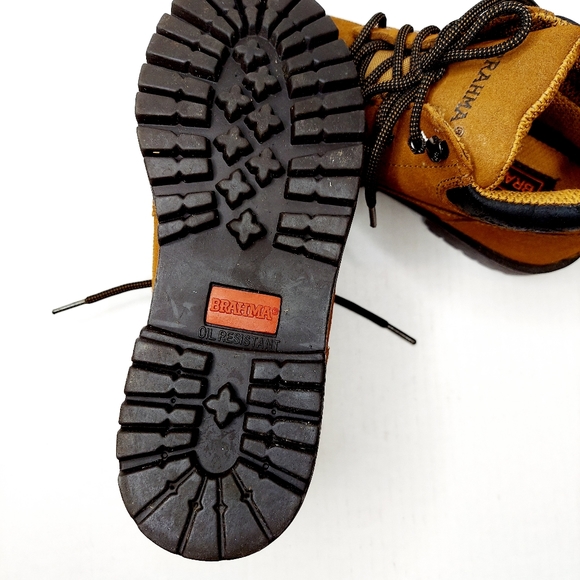 Brahma Raven Oil Resistant Waterproof Brown Ankle SZ 7.5 Hiking Work Boot NWOB - Picture 4 of 13